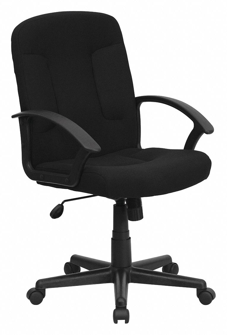 Executive Chair Black Seat Fabric Back MPN:GO-ST-6-BK-GG