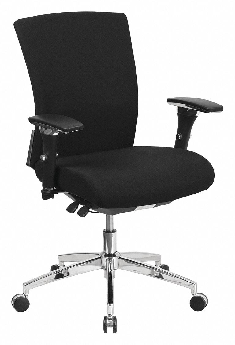 Desk Chair Black Seat Fabric Back MPN:GO-WY-85-6-GG