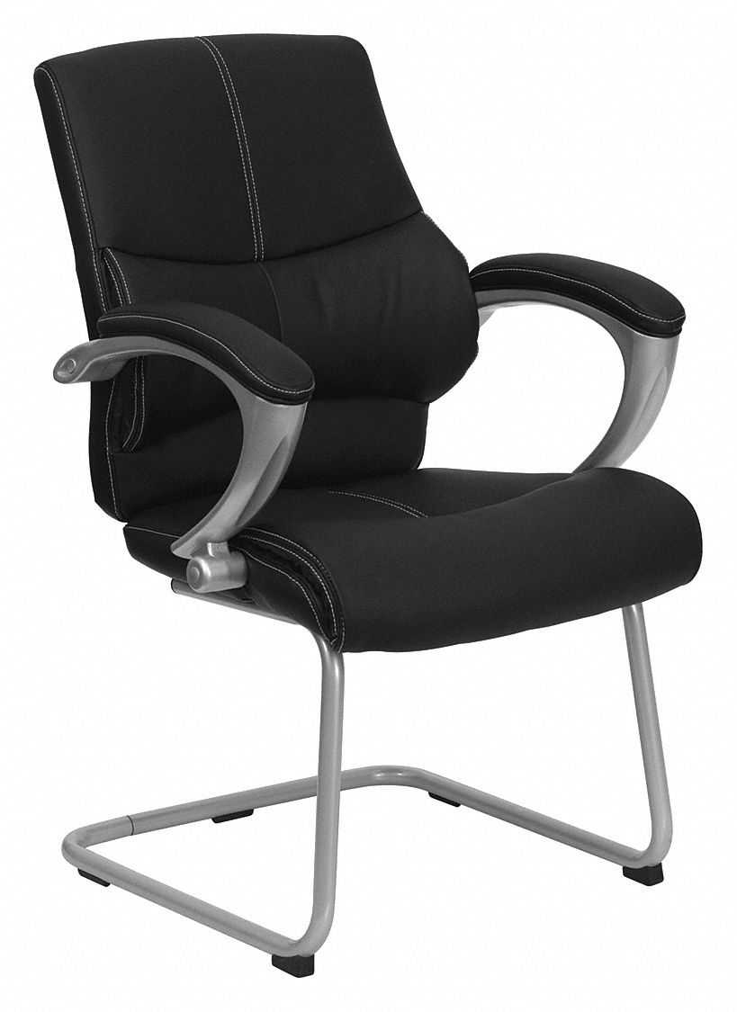 Side Chair Black Seat Leather Back MPN:H-9637L-3-SIDE-GG