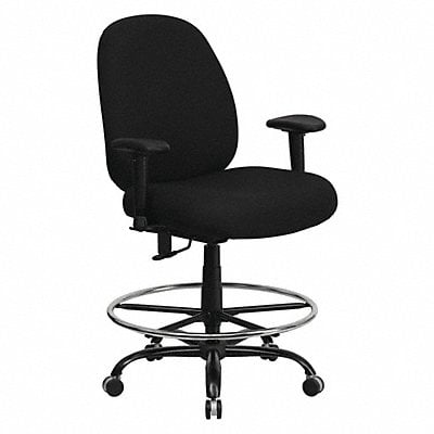 Draft Chair Black Seat Fabric Back MPN:WL-715MG-BK-AD-GG