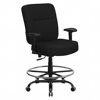 Draft Chair Black Seat Fabric Back MPN:WL-735SYG-BK-AD-GG