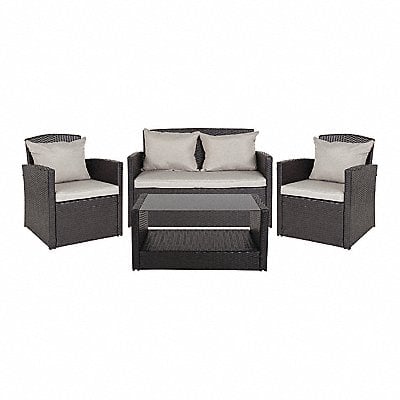 Aransas Patio Set Black 4 pcs. MPN:JJ-S351-GG