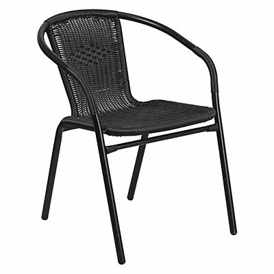 Stack Chair Rattan Black MPN:TLH-037-BK-GG