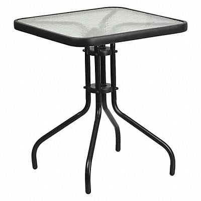 Glass Black Patio Table Sqr 23.5 MPN:TLH-073A-1-GG