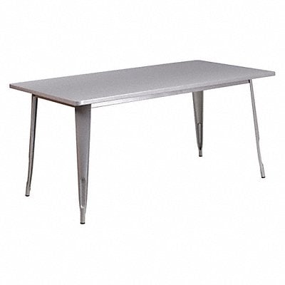 Silver Metal Table 31-1/2 X63 MPN:ET-CT005-SIL-GG