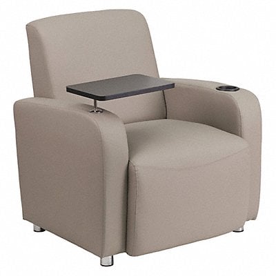 Gray Leather Tablet Chair MPN:BT-8217-GV-GG