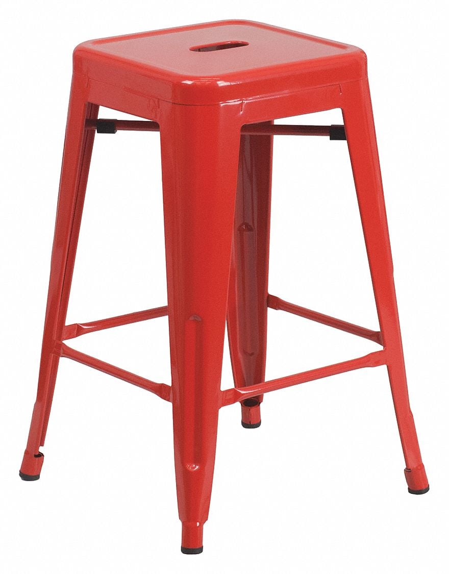 Stool Welded Legs Red 24 H MPN:CH-31320-24-RED-GG