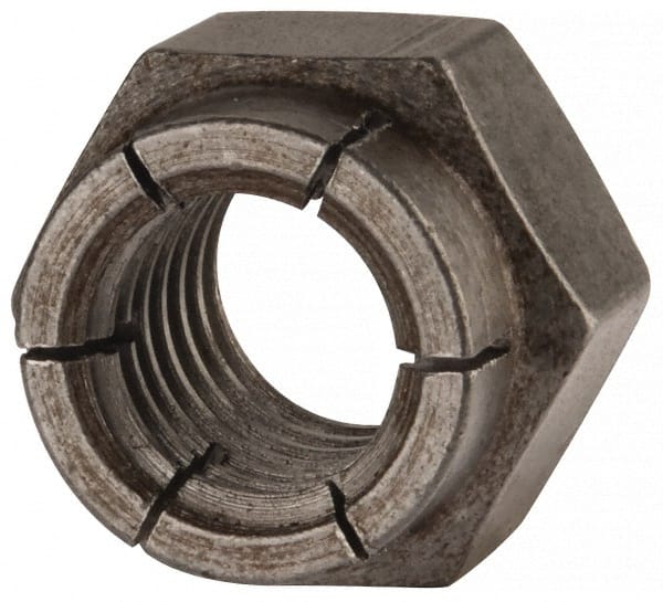 Hex Lock Nut: Expanding Flex Top, 1/2-13, Grade 2 Steel, Uncoated MPN:20FAF-813