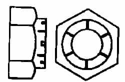 #6-32 UNJC 18-8 Hex Lock Nut with Expanding Flex Top MPN:50FA-632