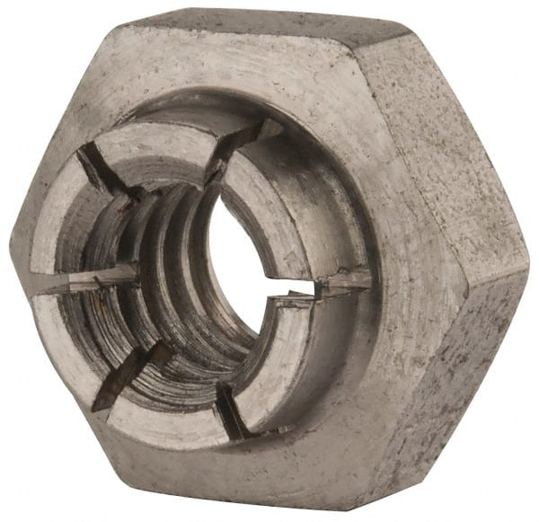 1/4-20 UNC 18-8 Heavy Hex Lock Nut with Expanding Flex Top MPN:50FAC-420