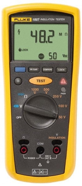 Backlight Display, 10,000 Megohm Electrical Insulation Resistance Tester & Megohmmeter MPN:FLUKE- 1507