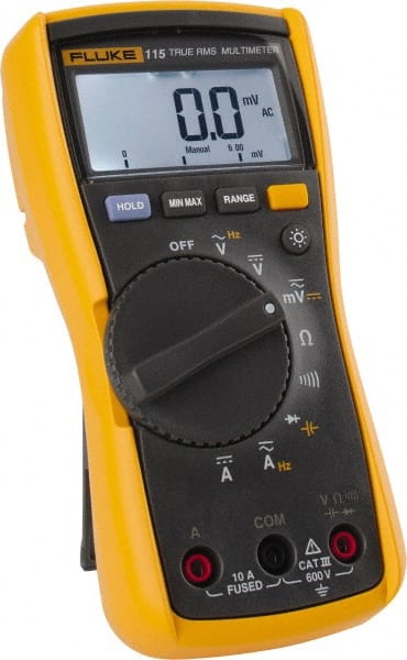 CAT III, Auto Ranging Digital Manual Ranging & True RMS Multimeter: 600 VAC/VDC MPN:FLUKE-115