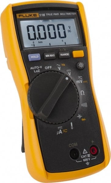 CAT III, Auto Ranging Digital Manual Ranging & True RMS Multimeter: 600 VAC/VDC MPN:FLUKE-116