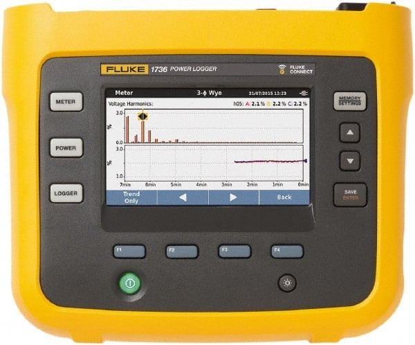 3 Phase, 1 to 500 Amp Capability, Power Meter MPN:FLUKE-1736/EUS