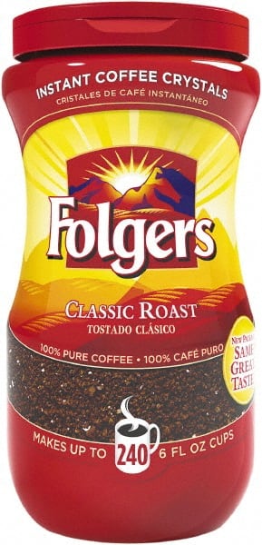 Instant Coffee Crystals, Classic Roast, 16 oz Jar MPN:FOL06922