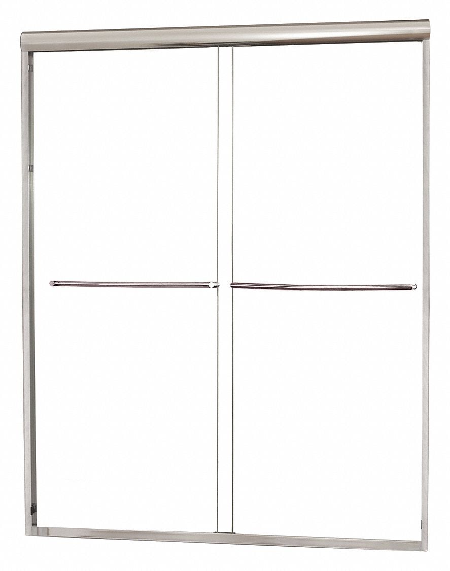 Shower Door Silver Double Slider 65 in CVSS4265-CL-SV