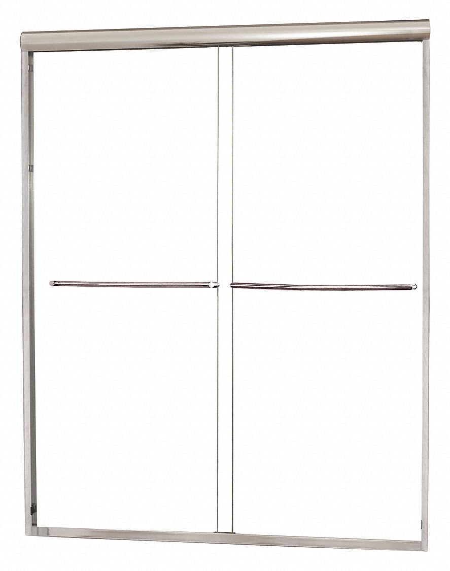 Shower Door Silver Double Slider 72 in CVSS4472-CL-SV