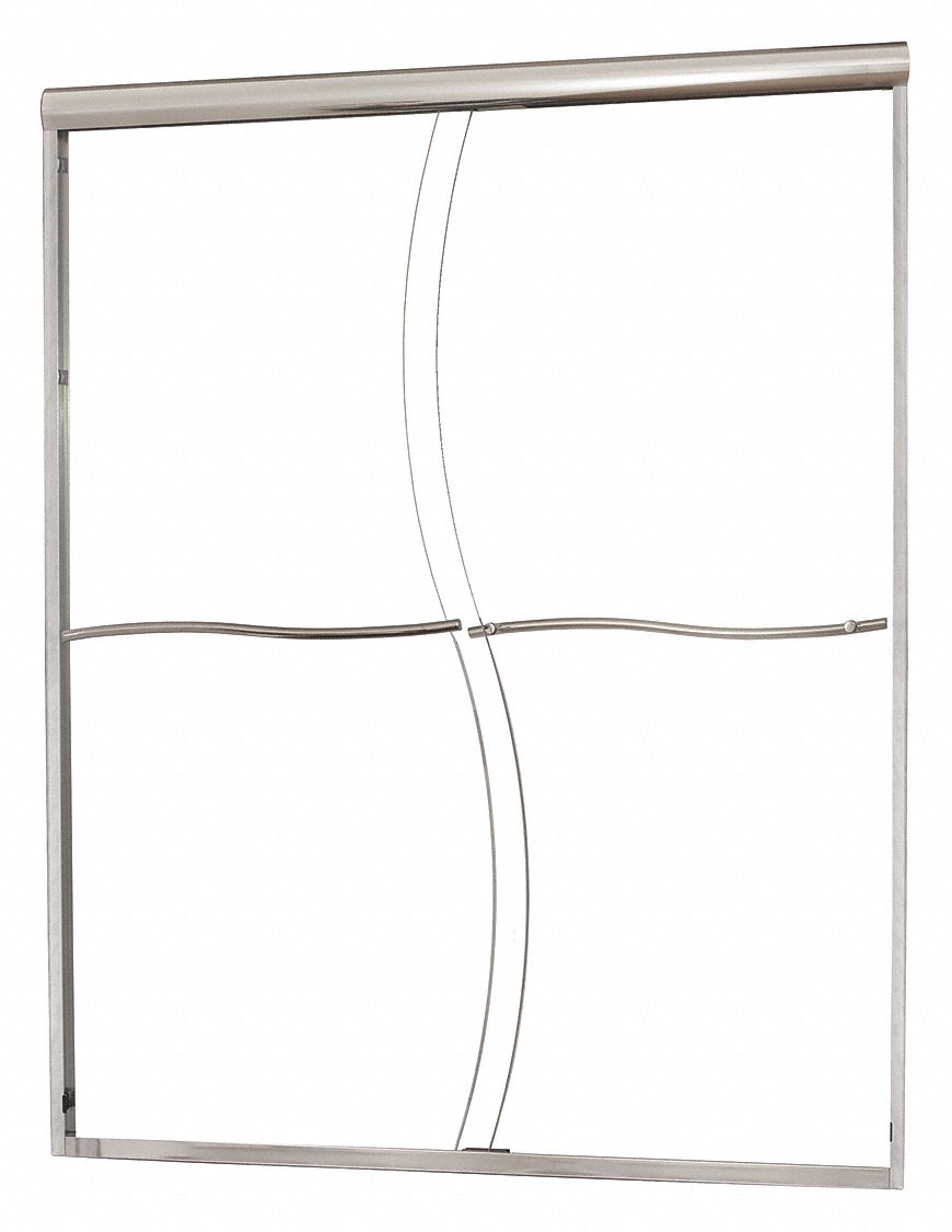 Shower Door Polished S-Cut Slid 72 in MPN:CVSS4672-CS-SV