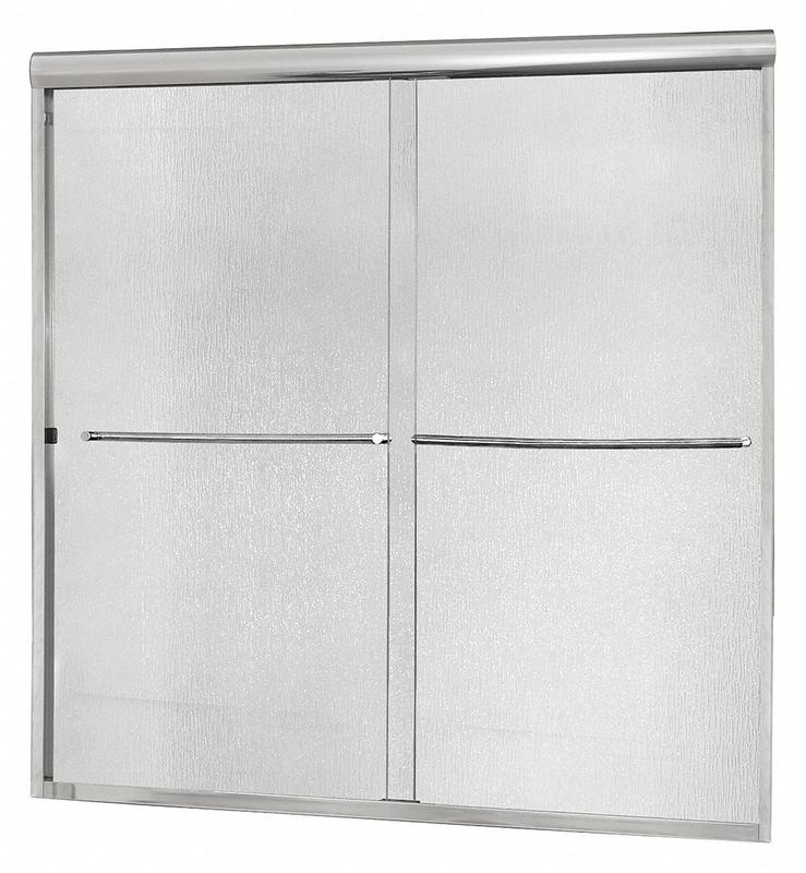 Tub Door Silver Double Slider 55 in CVST5855-RN-SV