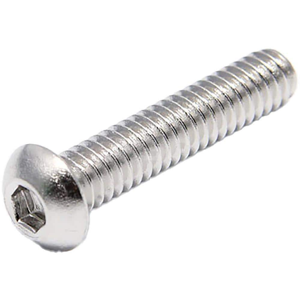 Button Socket Cap Screw: 18-8 Stainless Steel, #10-24 x 3/4 Long,  NL-19. Finish, (PK 100) MPN:FBBHSCAPS102434