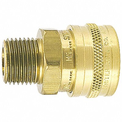 Straight-Thru Brass Socket 1/4 MPT MPN:25MS