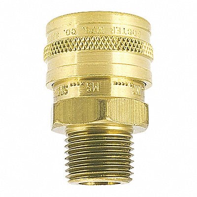 Straight-thru Brass Socket 1/8 MPT MPN:12MS