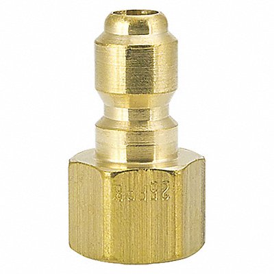 Straight-Thru Brass Plug 1/4 FPT MPN:25FPB