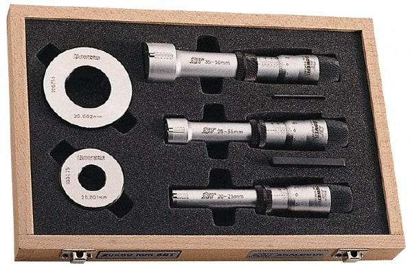 Mechanical Inside Micrometer Set: 0.25 to 0.375