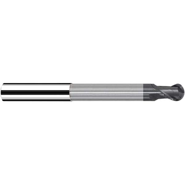 Ball End Mill: 6.00 mm Dia, 7.00 mm LOC, 2 Flute, Solid Carbide MPN:B7484300