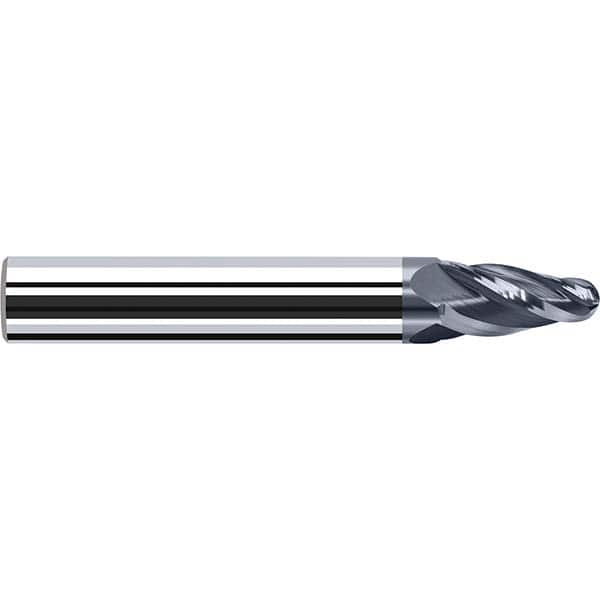 Tapered End Mill: 4 Flutes, Solid Carbide, Tapered End MPN:P8530388