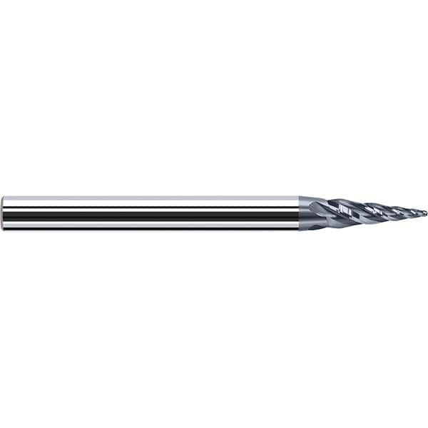 Tapered End Mill: 4 Flutes, Solid Carbide, Tapered End MPN:P8535100