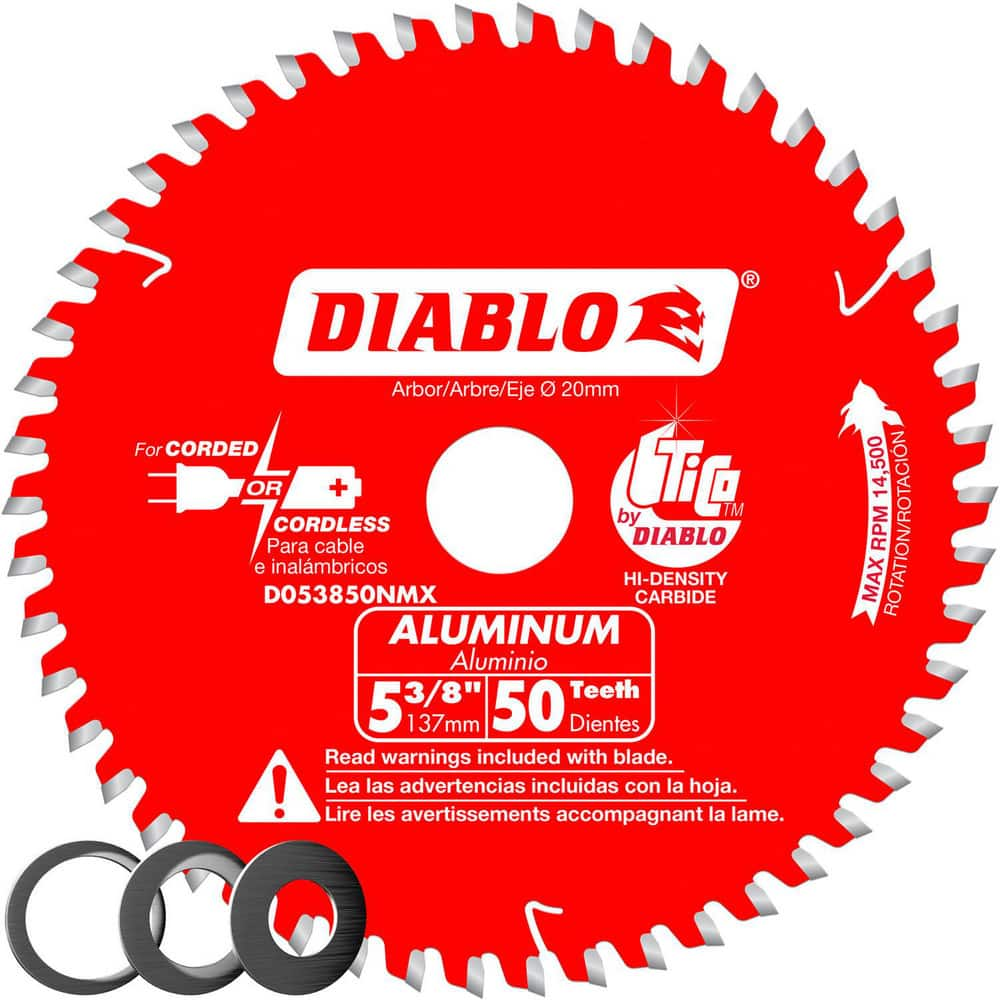 Wet & Dry-Cut Saw Blades, Blade Diameter (Inch): 5-3/8 , Blade Material: Carbide-Tipped , Blade Thickness (Decimal Inch): 0.0610 , Number of Teeth: 50  MPN:D053850NMX