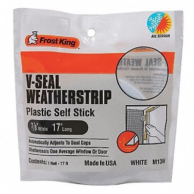 Weatherstrip 17 ft White MPN:M13WH