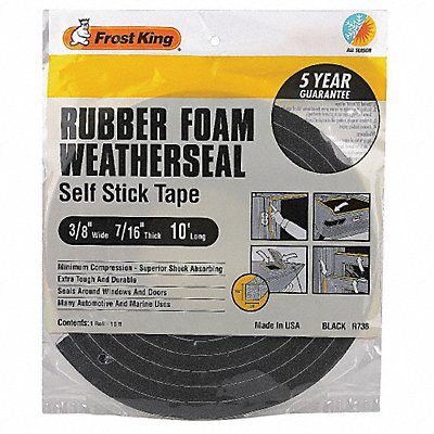 H3684 Sponge Rubber Foam Tape 3/8In.x10 ft. MPN:R738A