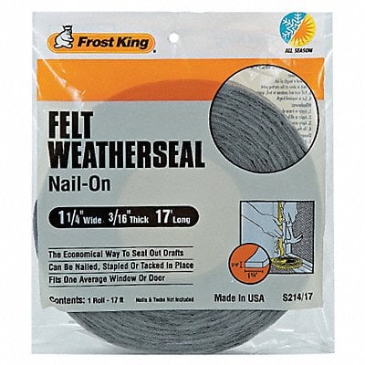 Weatherseal 17 ft Gray Felt MPN:S214/17H