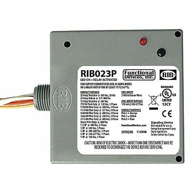 Prewired Relay 208-277VAC 20A 3PST-NO MPN:RIB023P