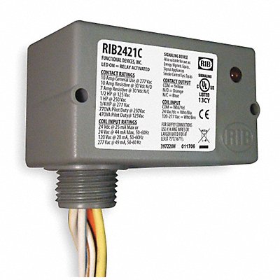 Relay 24VAC/DC 120-277VAC 10A SPDT MPN:RIB2421C