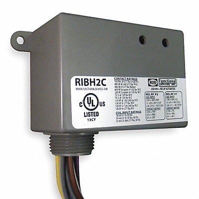 Relay 10-30VAC/DC 208-277VAC 10A 2 SPDT MPN:RIBH2C