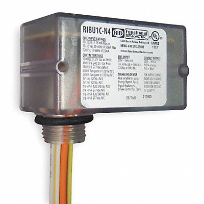 Wired Relay 10-30VAC/DC 120VAC 10A SPDT MPN:RIBU1C-N4