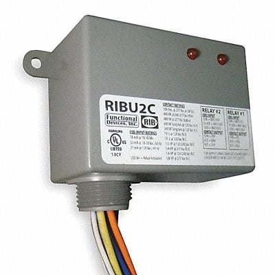 Relay 10-30VAC/DC 120VAC 10A (2) SPDT MPN:RIBU2C