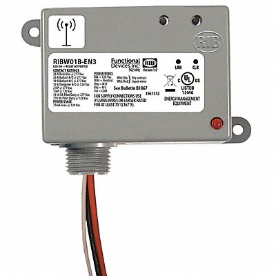 Wireless Relay/Transmitter SPDT 120VAC MPN:RIBW01B-EN3