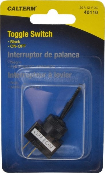 2 Position, 12 Volt, 20 Amp, 1/2 Hole Diam, Toggle Switch MPN:40110