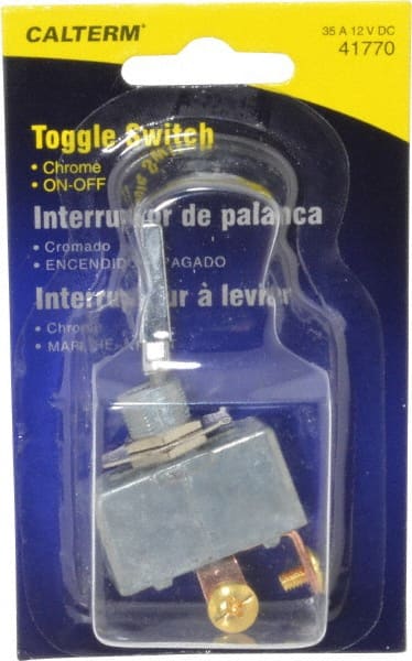 2 Position, 12 Volt, 35 Amp, 1/2 Hole Diam, Heavy Duty Toggle Switch MPN:41770