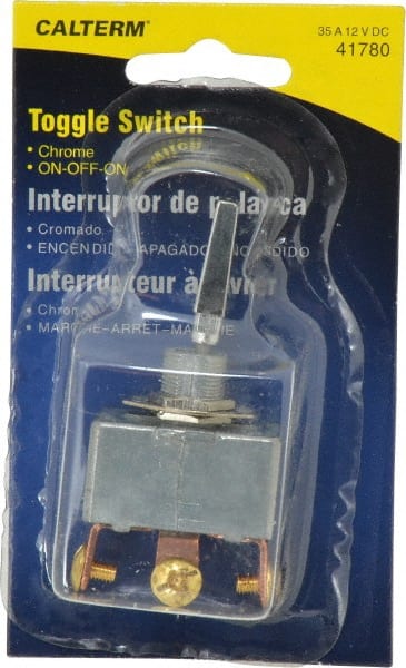 3 Position, 12 Volt, 35 Amp, 1/2 Hole Diam, Heavy Duty Toggle Switch MPN:41780