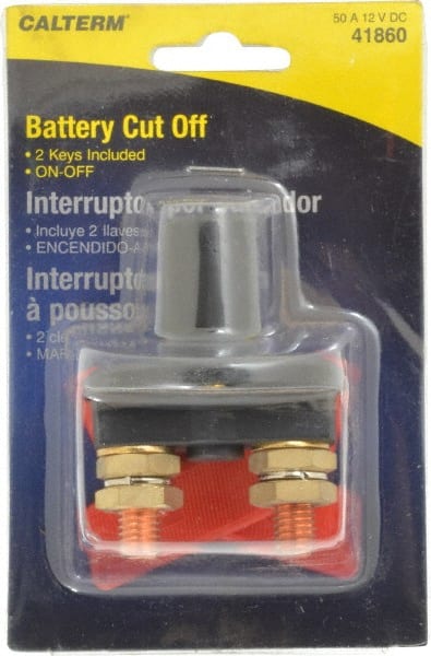 2 Position, 12 Volt, 50 Amp, 1/2 Hole Diam, Battery Cutoff Switch MPN:41860