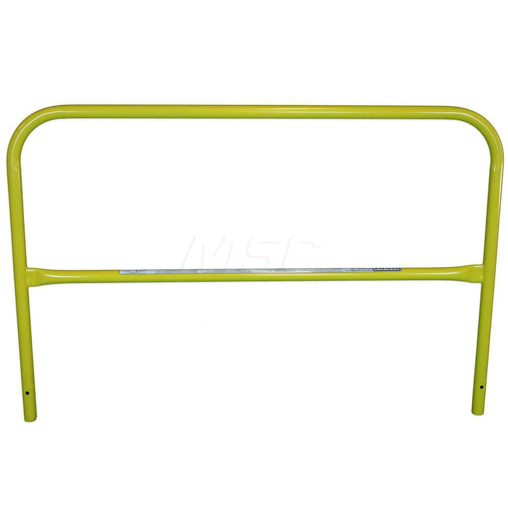 Heavy-Duty Guard Rail: Yellow, Painted, Steel MPN:405091S