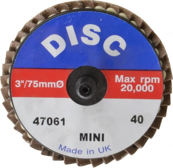 Flap Disc: 40 Grit, Zirconia Alumina, Type 27 MPN:G47061