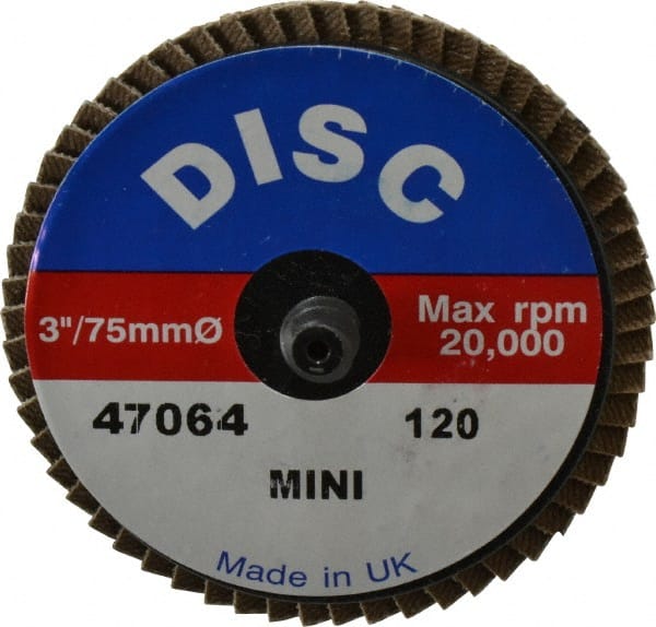 Flap Disc: 120 Grit, Zirconia Alumina, Type 27 MPN:G47064