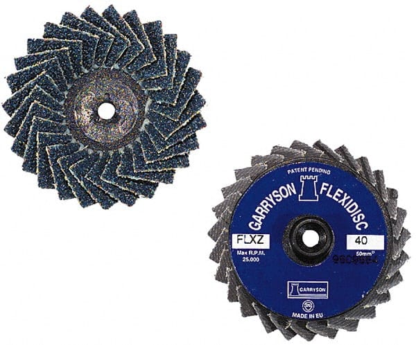 Flap Disc: 40 Grit, Aluminum Oxide & Zirconia Alumina, Type 27 MPN:G47500