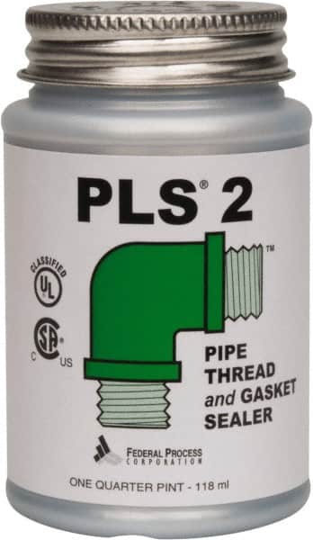 Pipe Thread Sealant: Gray, 1/4 pt Can MPN:PB04-N
